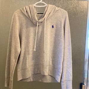 Gray polo hoodie